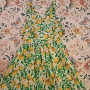 Elle Lemon Print Sundress